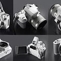 High Resolution Digital Camera Showcase Featuring Multiple Angles And Design Details 3d model