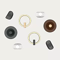 Modern Wall Lamps Featuring Circular Ring Designs LED Lighting And Black White Gold Metal Frames