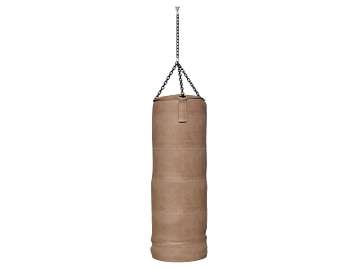 Durable Canvas Hanging Boxing Bag Sports Equipment With Chain For Training 3d model