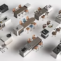 Modern Bar Counter Designs With Wooden Tops Metal Frames And Stools