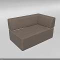 Irregular Shaped Sofa With Modern Design Light Beige Fabric Upholstery Unique Structure 3d model