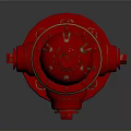 Red Outdoor Building Fire Hydrant With Rusted Base And Classic Design