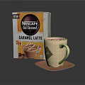 New Nescafe Caramel Latte Copper Mug With Saucer And Coffee Package