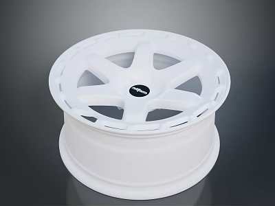 High Quality White Automotive Wheel Rim With Stylish Design And Durable Material 3d model