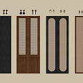 Stylish Wooden Wardrobe Doors With Various Panel Mesh And Lattice Designs