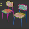 Modern Light Wood Leisure Chairs With Woven Back And Seat Design