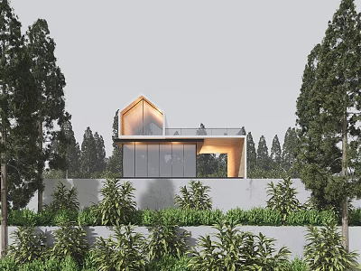 Modern Homestay Building Resort Hotel Villa Mountain Building 3d model