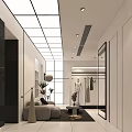 Modern Fashion Clothing Store Interior With Mannequin Display Clothing Racks And Seating Area