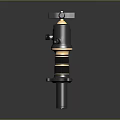 Black And Gold Electronic Appliance Tripod Head Design With Stable Metal Structure Components