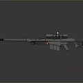 High Performance Sniper Rifle With Tactical Scope And Long Barrel Design