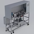 Industrial Equipment with Metal Frame Mobile Design Control Panel and Mechanical Components