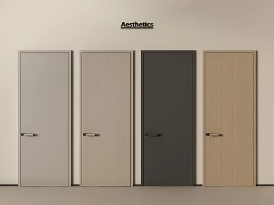 Modern Hinged Doors in Different Colors for Aesthetic Home Interior Design 3d model