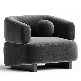 Modern pertica Single Sofa 3d model