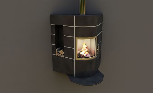 Modern stove 3d model