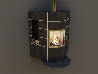 Modern stove 3d model