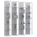 Modern Open Storage Shelving Unit With Wooden Metal Frames Decorative Items Books And Vases