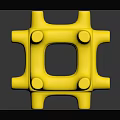 Children's Yellow Spiky Cube Toy For Educational Play And Development