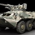 Military Armored Tank With Camouflage Paint Multiple Wheel Design And Top Weapon System