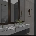 Modern Public Toilet Entrance Design Featuring Male Female Signs Glass Doors And Metal Frames