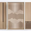 New Chinese style door and window grille partition lattice window grille doors and windows 3d model