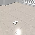 Light Colored Glossy Floor Tiles In Bright Interior With Open Book 3d model