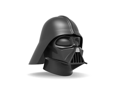 Black Darth Vader Helmet Plastic Toy Model With Detailed Design And Collectible Features 3d model