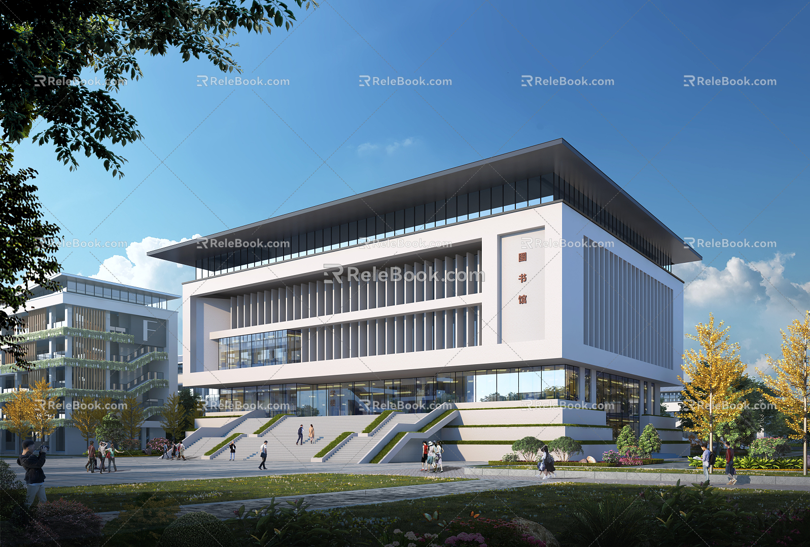 School of Modern Library Architecture 3d model