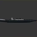 Gray Model Warship With Multiple Masts And Chimneys On Gray Gradient Background With Reflection