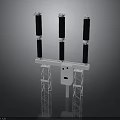 High Voltage Electrical Equipment With Three Column Insulators And Metal Support Structure