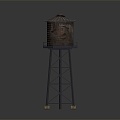 water tower industrial water tower iron tower steel tower 3d model