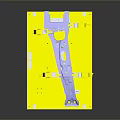 Industrial Equipment With Yellow Robotic Arms On Automated Platform Support Structure