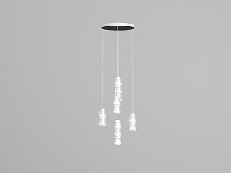 Modern crystal chandelier 3d model