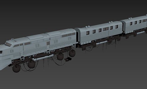 Sci-fi suspension train rail car tram high-speed rail 3d model