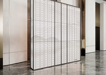 Modern partition screen partition 3d model