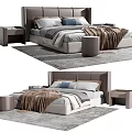Modern Double Bed 3d model