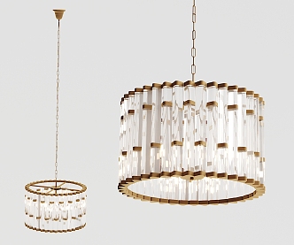 Modern crystal chandelier 3d model