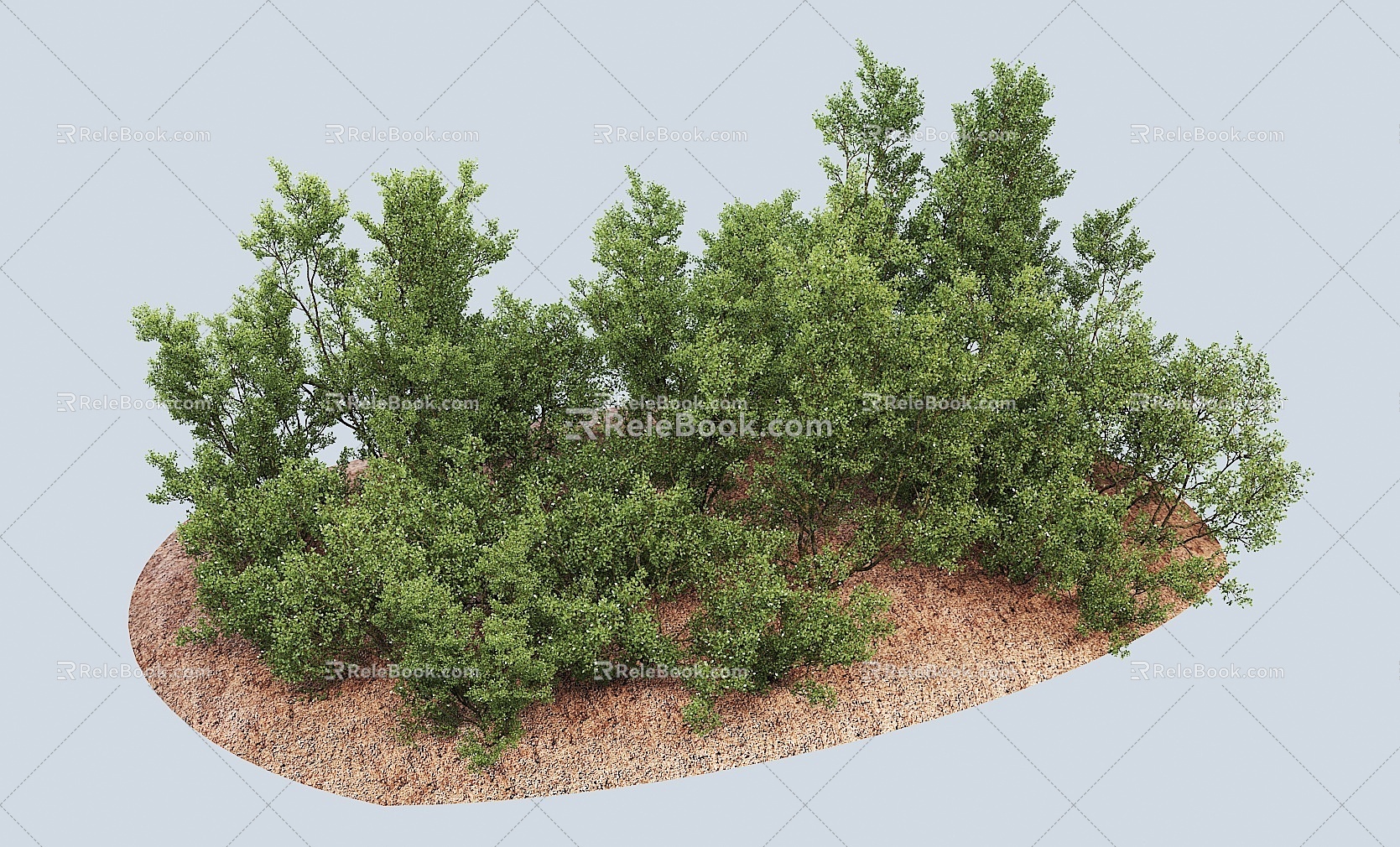 Modern Trees Trees Forest Group Trees Garden Landscape Trees Shrubs 3d model