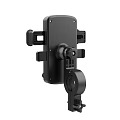 Adjustable Black Phone Holder With Clip Design And Stripe Surface For Daily Use