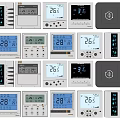 Modern Switch Panels With Digital Temperature Display And Various Designs 3d model