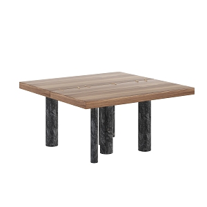 Simple outdoor dining table 3d model