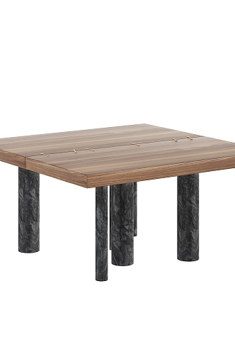 Simple outdoor dining table 3d model