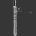 Ancient Bronze Sword With Long Sharp Blade And Ornate Hilt Green Patina Historical Weapon
