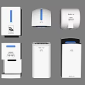 Commercial Equipment For Public Areas Modern Hand Dryers Soap Dispensers And Paper Towel Units