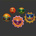 Expression package WeChat expression package cartoon expression cartoon face emoticon Yan text 3d model