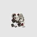 Elegant Modern Decorative Ornament Collection With Vase Perfume Bottles Plates Books And Storage Boxes