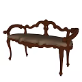 Classic Single Sofa With Carved Wooden Frame And Beige Cushion Design