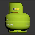 Green Portable LPG Gas Cylinder With Secure Handle For Home Cooking Use
