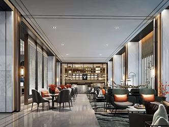 Reception area 3d model