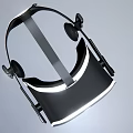 OCTOPUS DK2 VR Headset With Octopus Logo Black Design White Accents 3d model