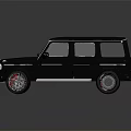 Black SUV With Sleek Black Roof Red Accented Alloy Wheels Modern Design On Reflective Surface